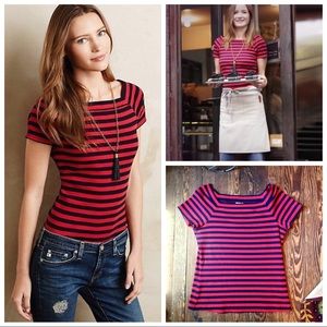 Anthropologie Postmark Striped Knit Top